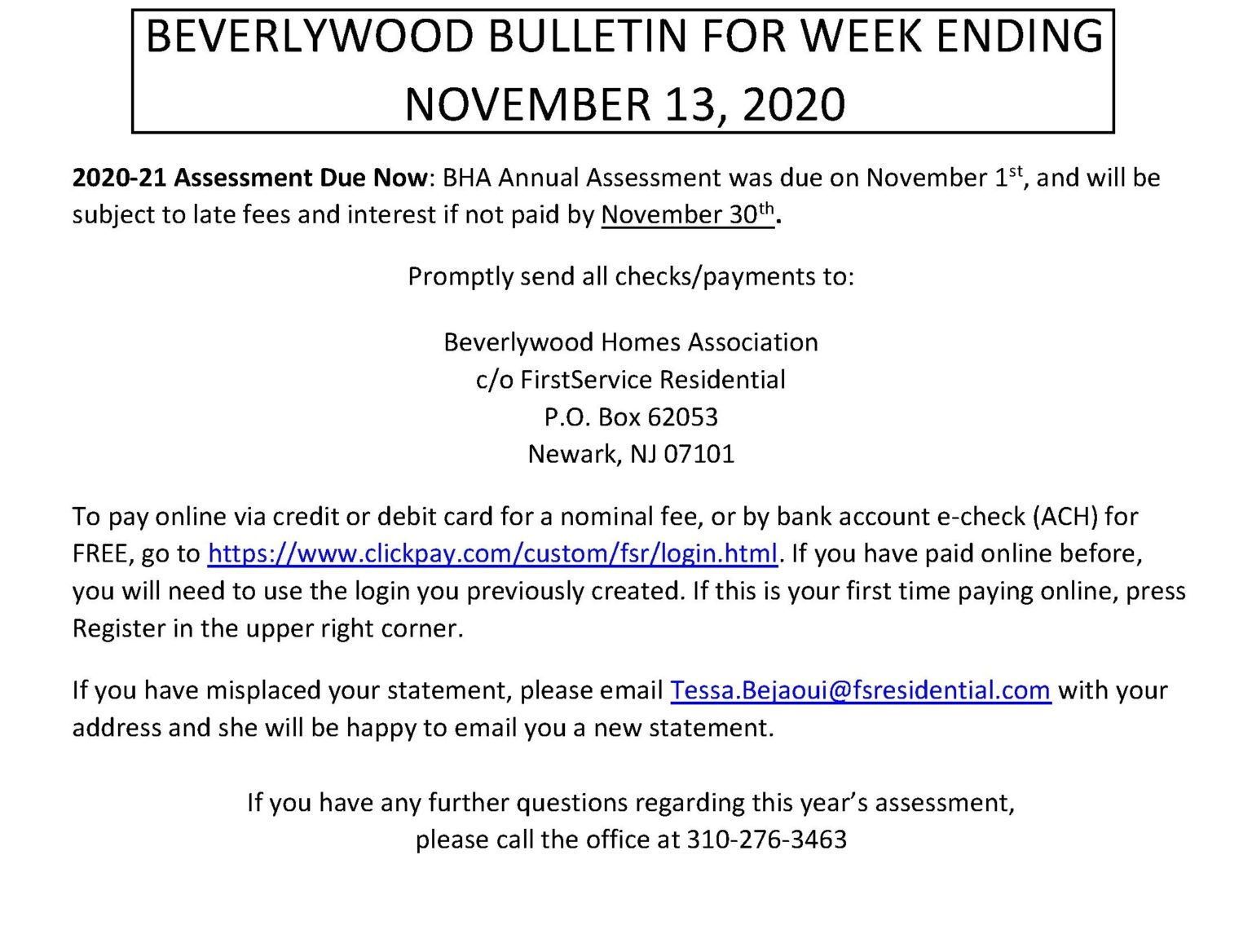 Beverlywood Homes Association Est. 1940